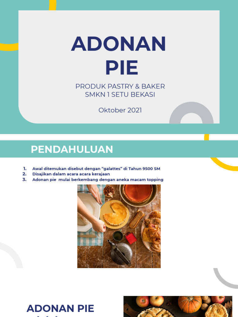 Adonan Pie | PDF | Memasak, Makanan, & Anggur