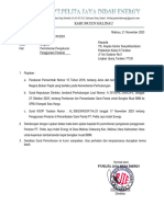 Surat Permohonan PT. PJIE Malinau