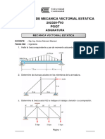 Ejercicios Mecanica Vectorial Estatica 2023-2 (HMM)