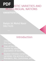 Linguistic Varieties and Multilingual Nations