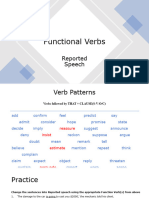 Functional Verb Patterns ANSWERS