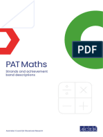 PAT Maths - Strands and Achievement Band Descriptions