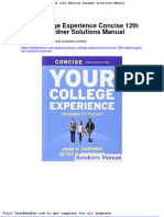Your College Experience Concise 12th Edition Gardner Solutions Manual
