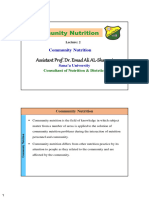 Community Nutrition: Assistant Prof. Dr. Emad Ali AL-Shameri