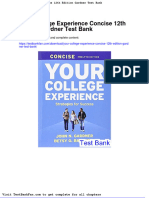 Your College Experience Concise 12th Edition Gardner Test Bank