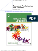 Process of Research in Psychology 2nd Edition Mcbride Test Bank