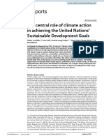 The Central Role of Climate Action in Achieving The United Nations' Sustainable Development Goals