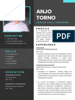 Black and Blue Modern Resume