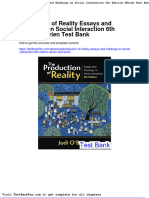 Production of Reality Essays and Readings On Social Interaction 6th Edition Obrien Test Bank