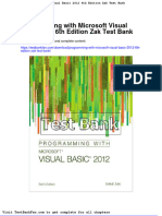 Programming With Microsoft Visual Basic 2012 6th Edition Zak Test Bank