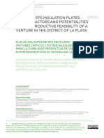 Placas Aislantes de Eps Reciclado: Factores Críticos y Potencialidades para La Viabilidad Productiva de Un Emprendimiento en El Partido de La Plata