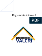 Reglamento Interno Construcciones Valcri Spa