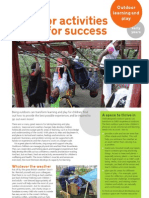 Outdoor Activities, Plan for Success