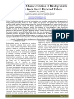 Preparation and Characterization of Biodegradable Plastic Film From Starch Enriched Tubers