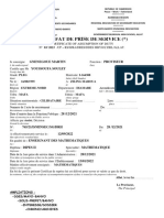 Certificat de Prise de Servive Youssoufa