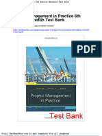 Project Management in Practice 6th Edition Meredith Test Bank