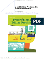 Proofreading and Editing Precision 6th Edition Pagel Solutions Manual