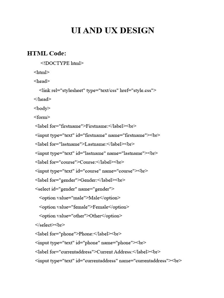 Ui and Ux Design | PDF