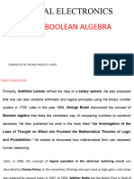 Digital Electronics - Lesson 4 Boolean Algebra