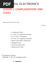 Digital Electronics - Lesson 3 Complements