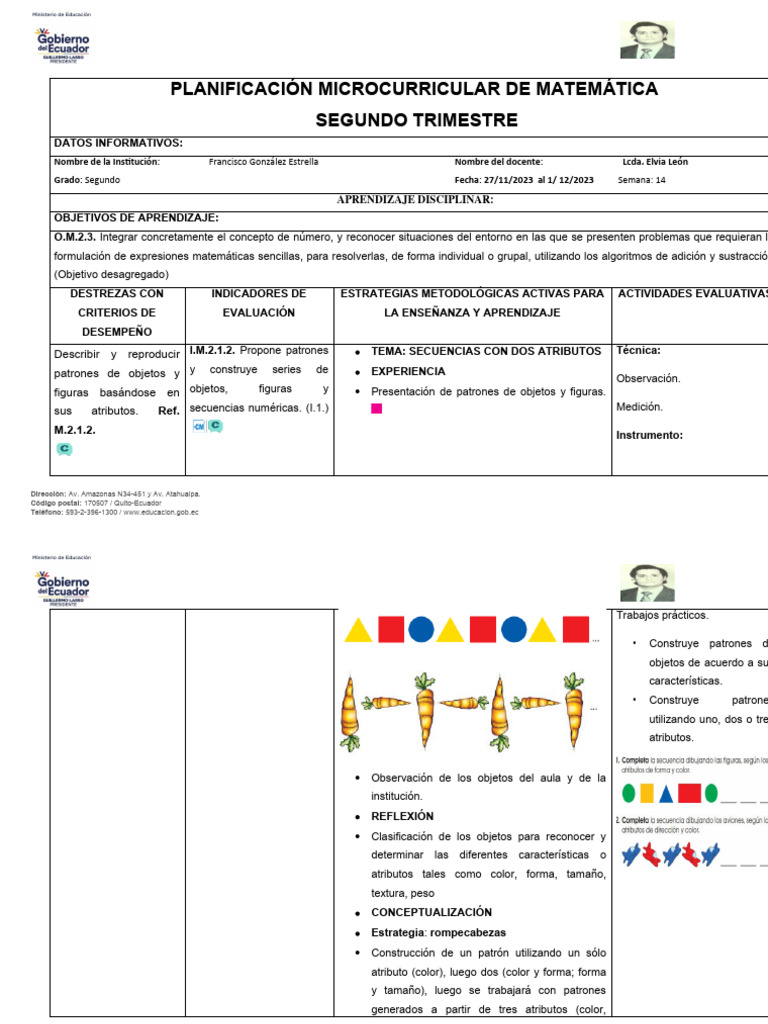2do - Mate - Trimestre Dos - 2023 | PDF | Plan de estudios | Matemáticas