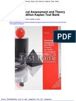 Psychological Assessment and Theory Tests 8th Edition Kaplan Test Bank