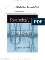 Psychology 10th Edition Bernstein Test Bank