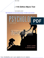 Psychology 11th Edition Myers Test Bank