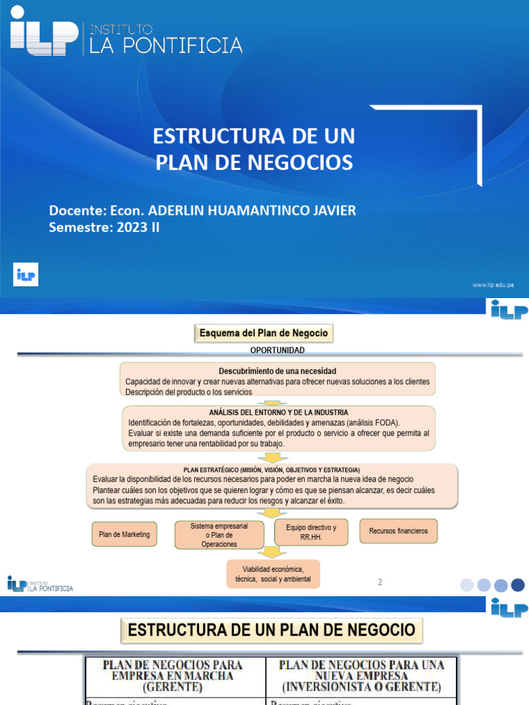 Estructura de un Plan de Negocios | PDF | Business | Marketing