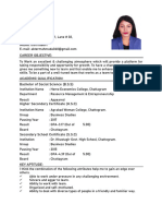 CV of An Amature