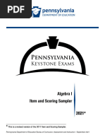 Keystone Algebra I Item Sampler 2024 | PDF | Multiple Choice ...