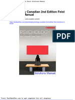 Psychology Canadian 2nd Edition Feist Solutions Manual