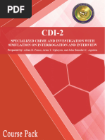 CDI 2 Special Crime Investigation 1 With Simulation On Interrogation and Interview....