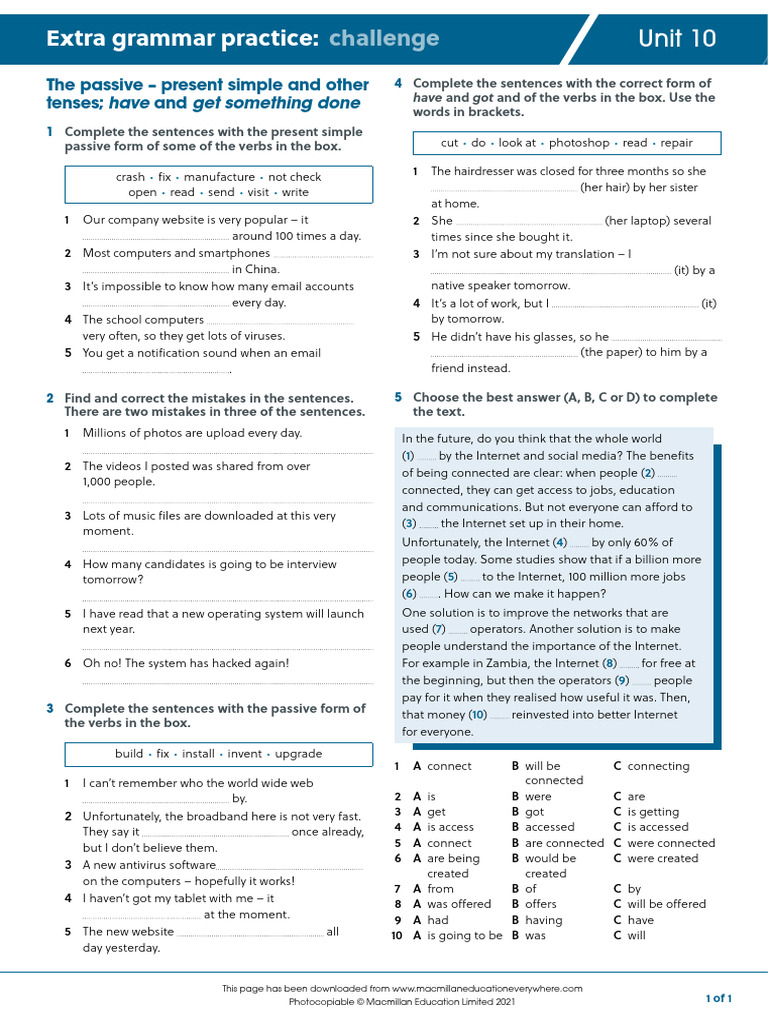 2nd Year. Practice For The Test. Unit 6 | PDF | Internet | Computing
