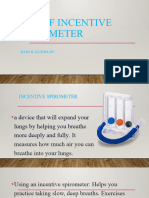 Use of Incentive Spirometer