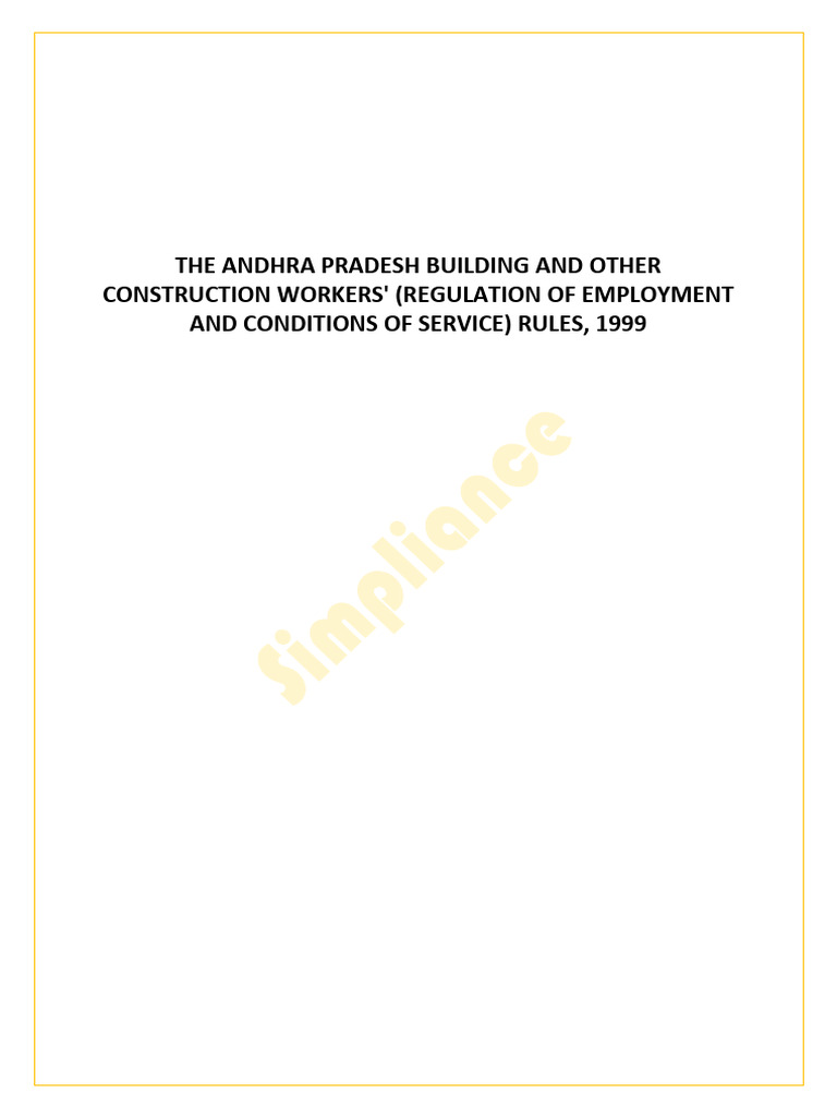 The Andhra Pradesh Building and Other Construction Workers (Regulation