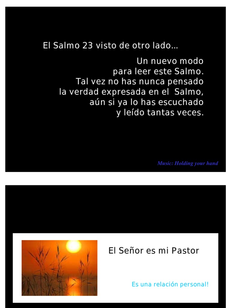 Salmo 23: El Señor es mi Pastor | PDF | Arte | Religión y espiritualidad
