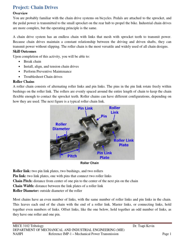 Chain Drive Systems and Maintenance Guide | PDF | Machines | Mechanics