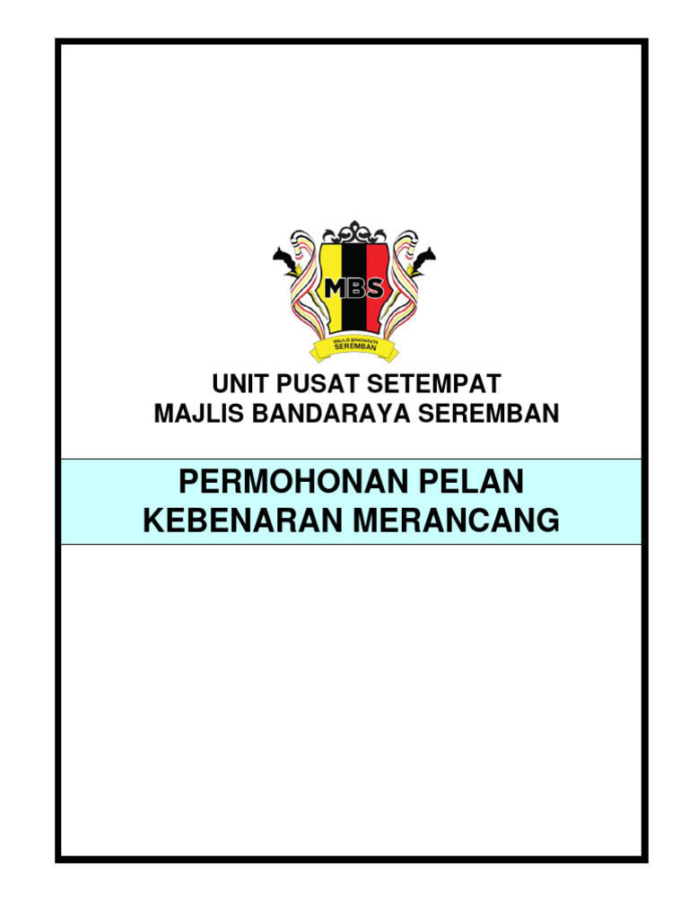1b. SENARAI SEMAK PERMOHONAN PELAN KEBENARAN MERANCANG MAJLIS BANDARAYA