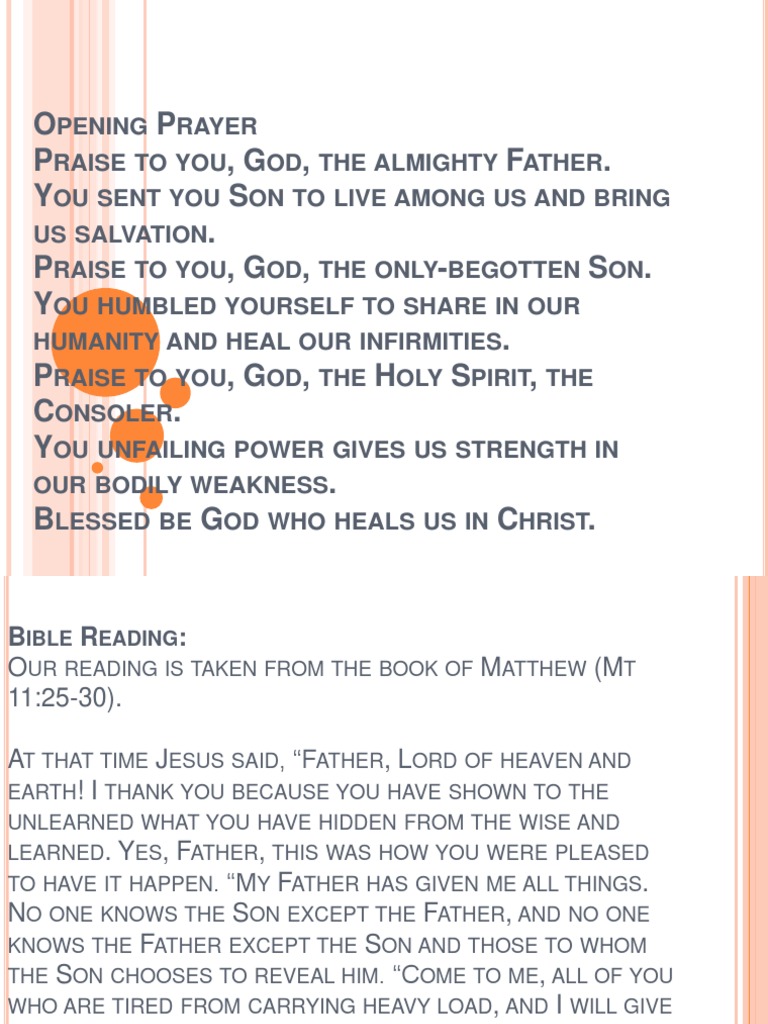 Opening Prayer | PDF