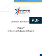 Calendario Actividades - Módulo V - Evaluación-TEG111223