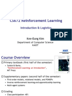 CS672 Reinforcement Learning: Introduction & Logistics