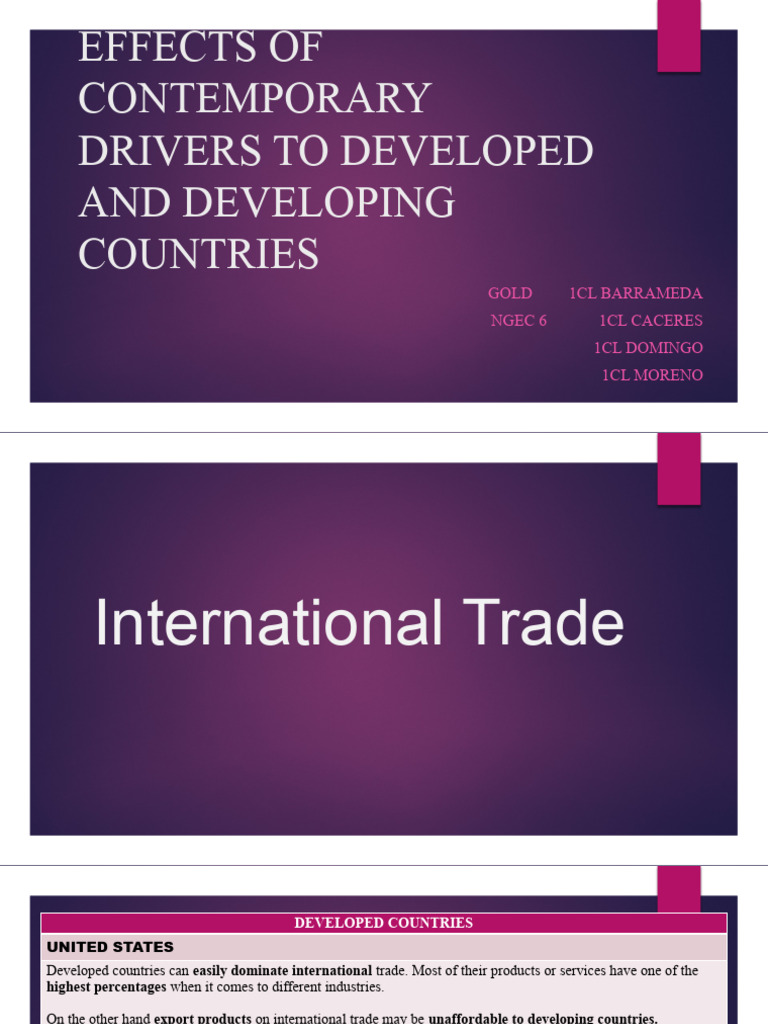 Impact of Global Trade on Nations | PDF | Outsourcing | Offshoring