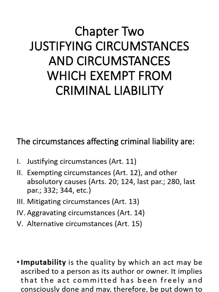 Justifying Circumstances in Law | PDF | Social Science