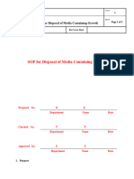 SOP For Disposal of Media Containing Growth