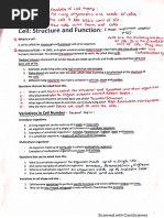 Cell Structure and Functions