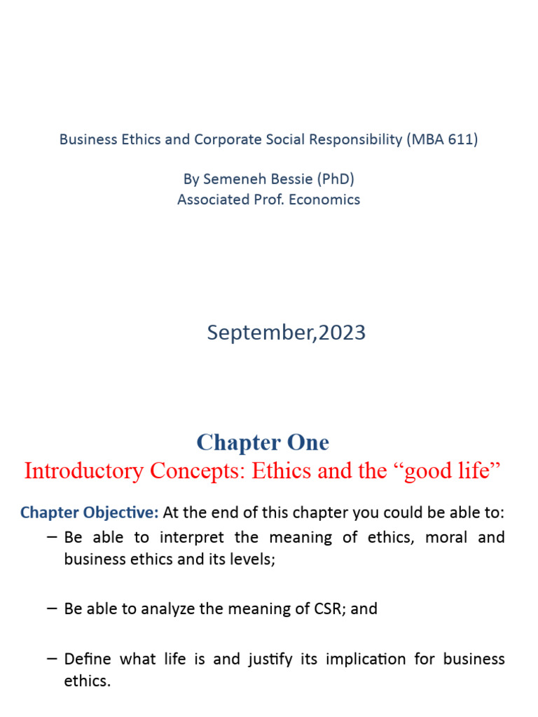 Ethics and CSR in Business Practices | PDF | Corporate Social ...