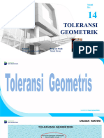 Presentasi Pertemuan 14 Toleransi Geometrik