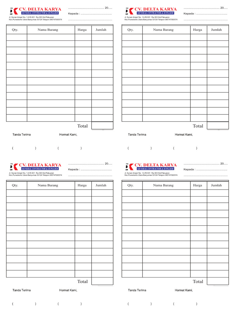 Desain Nota DK | PDF
