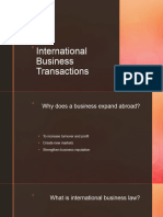 International Business Transactions